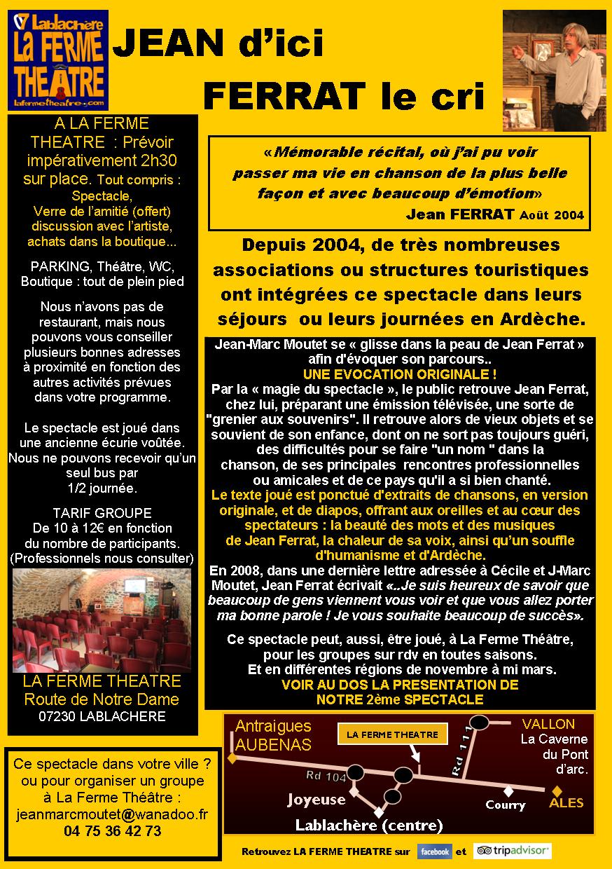 Plaquette jean d ici ferrat le cri 2016 2017