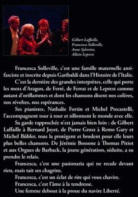 Livre francesca solleville francoise piazza
